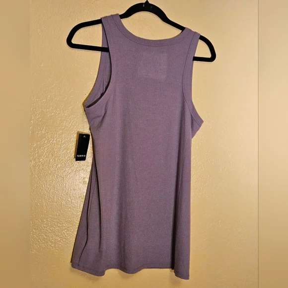 Torrid Super Soft Ribbed High Neck Tank Top in Dusk Size 1X NWT - Picture 7 of 13